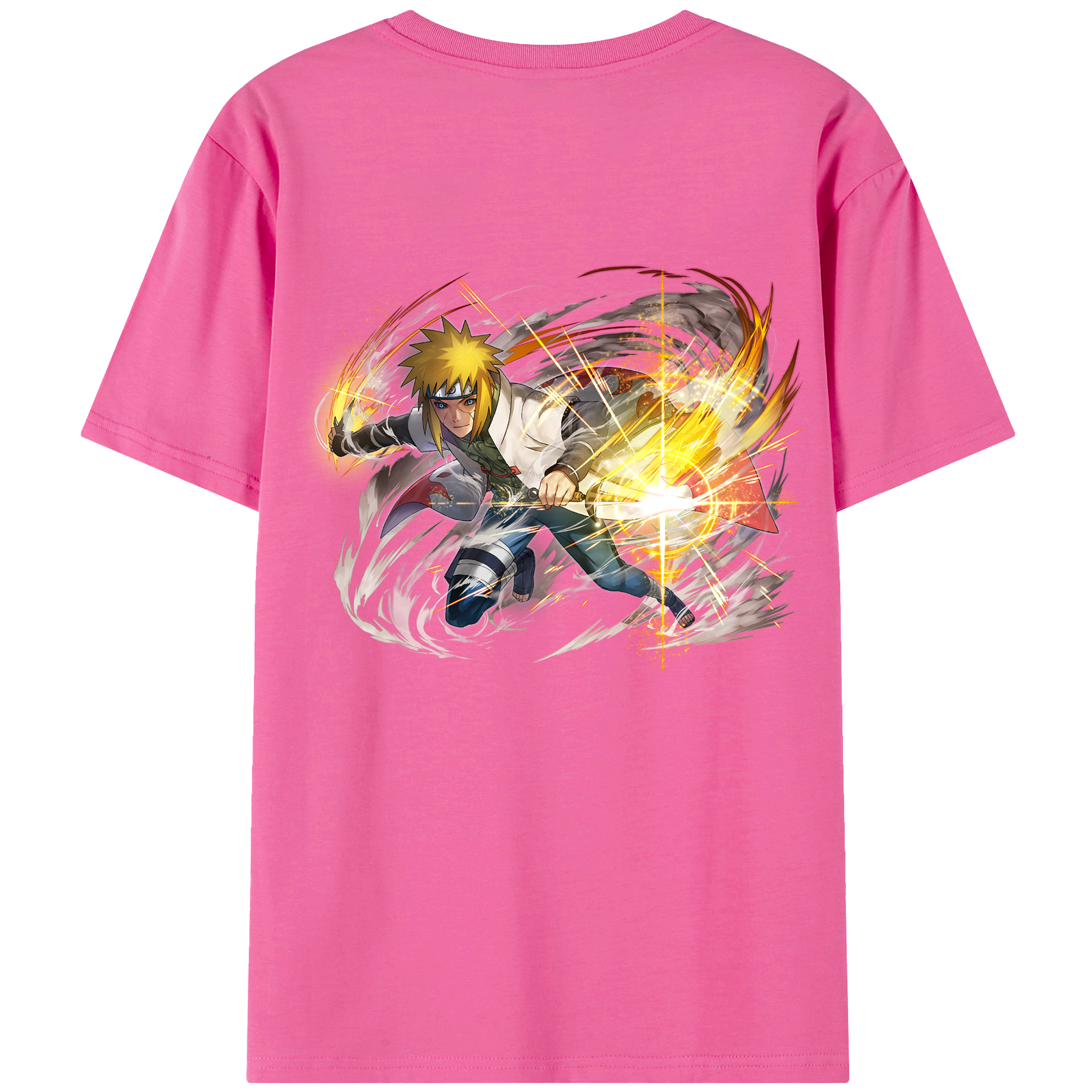 （画像用） NARUTO -ナルト- 波風 ミナト Namikaze Minato レディース半袖Tシャツ(バックプリント)
